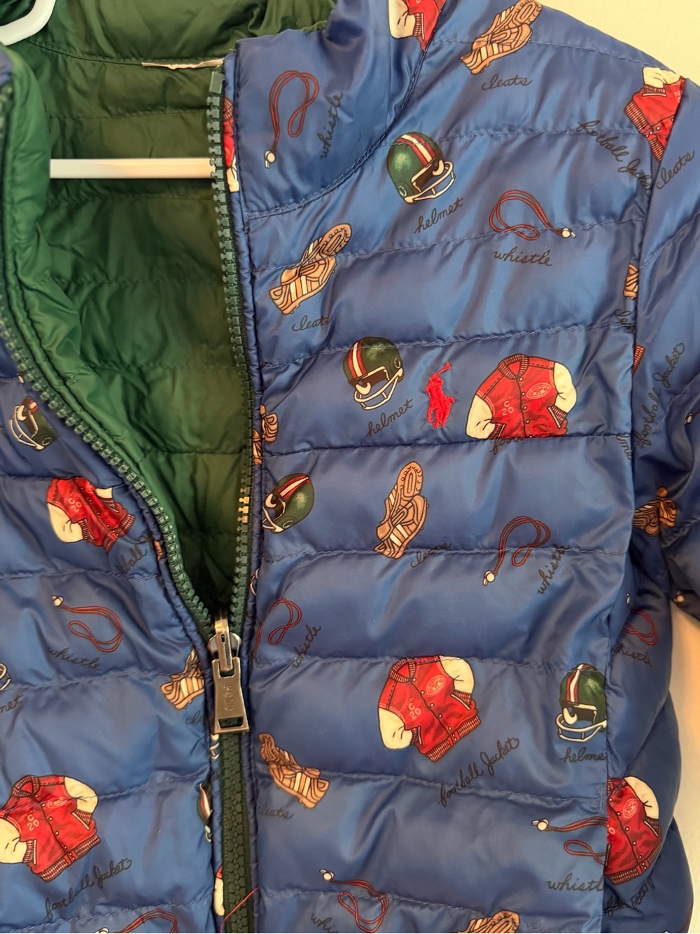 Polo Ralph Lauren Football Reversible P-Layer Thermoplume Jacket - Picture 2 of 4